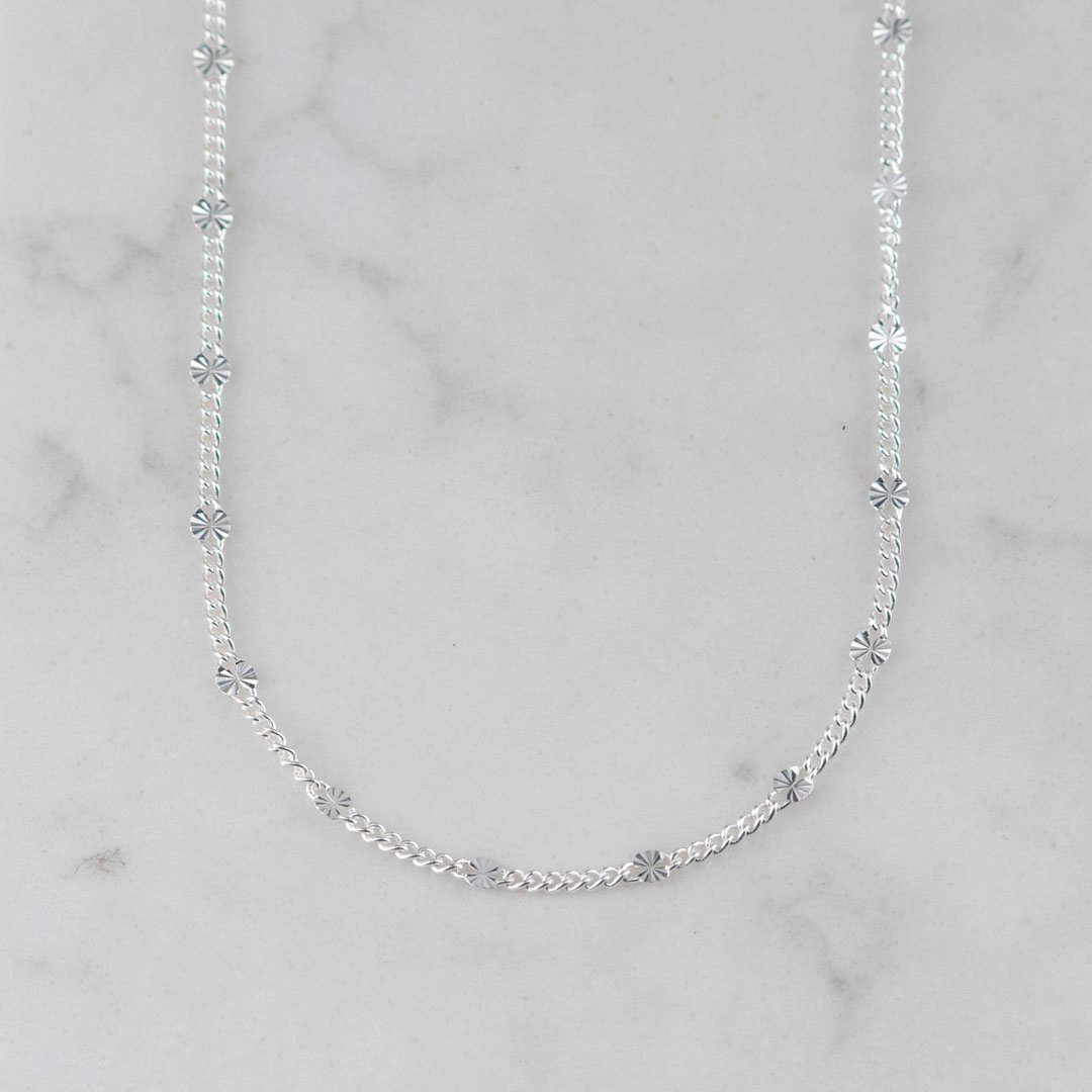 CADENA CADENA BOLA DESTELLO 3MM-45CM