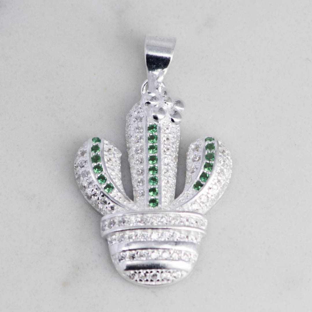 DIJE MACETA CACTUS CIRCONES