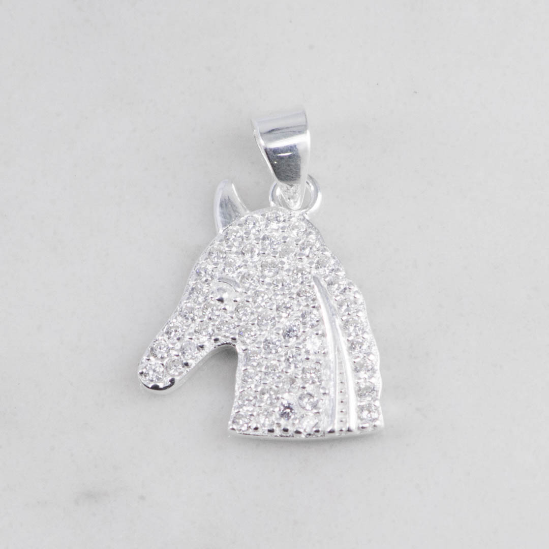 DIJE CABEZA CABALLO FULL CIRCONES