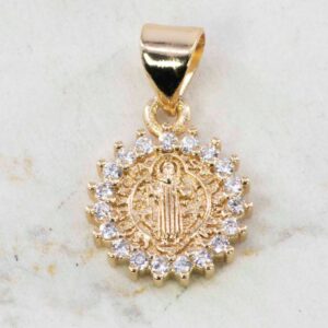 DIJE SAN BENITO BORDE CIRCONES PEQUEÑO