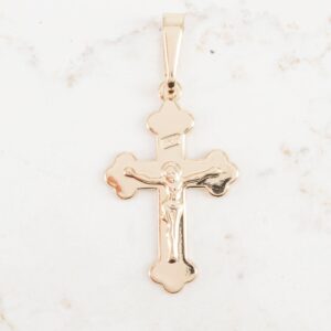 DIJE CRUCIFIJO PUNTAS CIRCULARES GRANDE