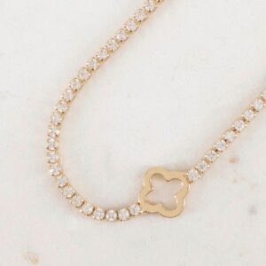 PULSERA TENNIS 1.5MM TREBOL X3