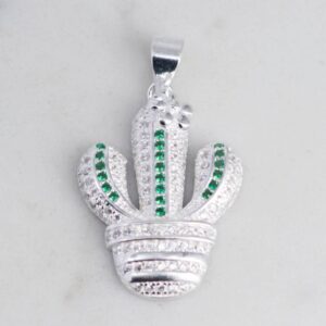 DIJE MACETA CACTUS CIRCONES