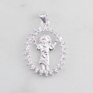 DIJE OVALO CIRCONES DIVINO NIÑO