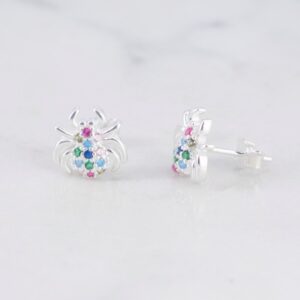 TOPO ARAÑA CIRCONES MULTICOLOR