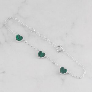 PULSERA JUEGO CORAZONES 2MM-17CM