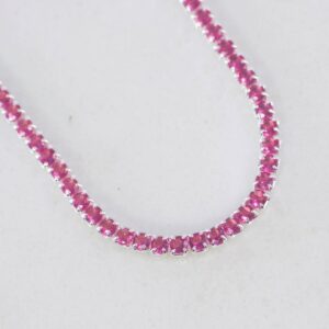 PULSERA TENNIS FUCSIA 2MM-17CM