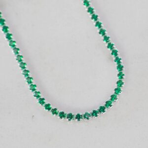 PULSERA TENNIS ESMERALDA 2MM-17CM